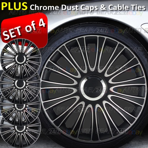 Black silver chrome centre - 13",