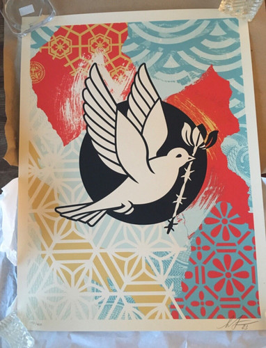 Shepard fairey barb wire dove - barb,