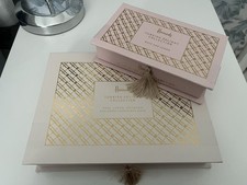 Harrods 2x Empty Turkish Delight Gift Boxes with Attached Lids