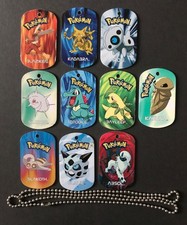 10 X Pokemon Metal Tags Tag