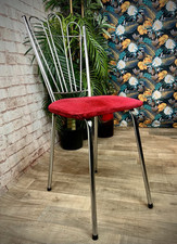 Tubular Metal Frame Boudoir Dressing Table Chair Hollywood Regency Mid Century