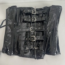 Womans Black Shiny Goth Sexy