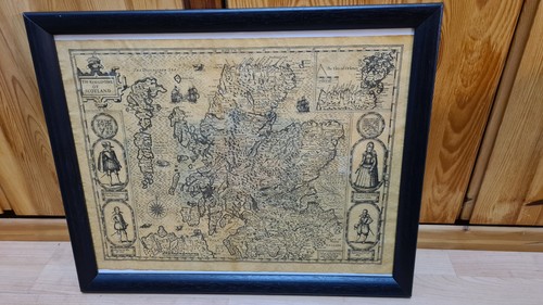 Framed old map scotland by - framed,