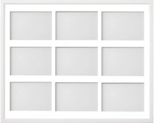 Frame Company Drayton Multi Aperture Photo Frame, White, 20x16 for 6x4 inch (x9