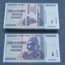 Zimbabwe 100 trillion dollars - trillion,