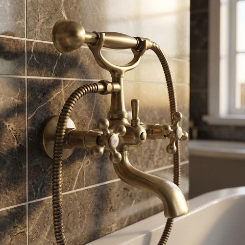 Antique brass bathroom bath - antique,
