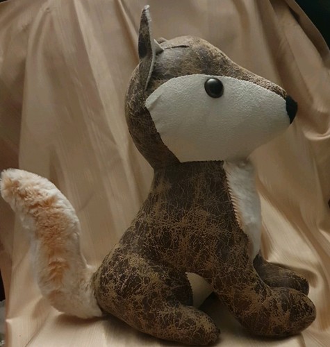 Fox doorstop faux fur - fox,