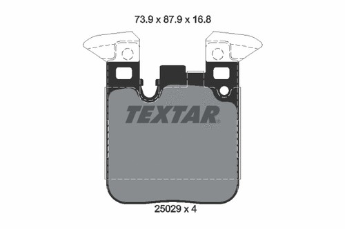Rear brake pad set - rear,