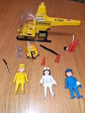 used 1970s Playmobil Vintage 3247 Helicopter Rescue. incomplete 