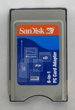 Sandisk 6 in 1 PCMCIA PC Card Adapter SD SDHC XD M/H, SM, MMC, MS (SDAD-67-A10)