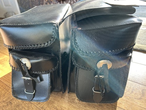 Pair real leather motorbike