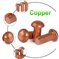 Copper Rivets Dome / Round