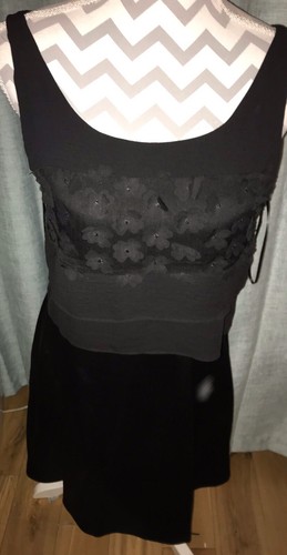 Black rose appliqué - black,