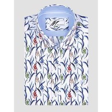 Mish Mash Wharf Floral Print SS Shirt White