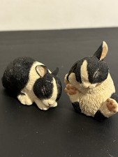 pair of sherratton and simpson dutch rabbits bunny ornaments figurine