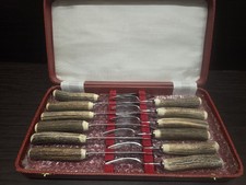 Vintage 12pc Stag Horn Fish