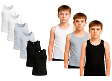 6 Pack Boy's Underwear Vests