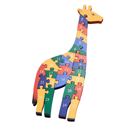 Giraffe wooden jigsaw - giraffe,