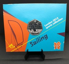  2011 50p Sailing Carded Olympic Coin –BUNC– Fifty Pence London Games 