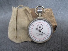 A GOOD WORKING VENNER TYPE No F.60 STOP WATCH WITH BAG AND BOX