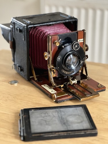 Antique sanderson 5x4 plate - antique,