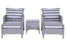 5 Pieces Outdoor Patio / garden / balcony Furniture Set - Without Cushions