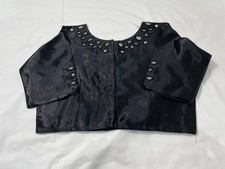 Black readymade mashru silk - black,