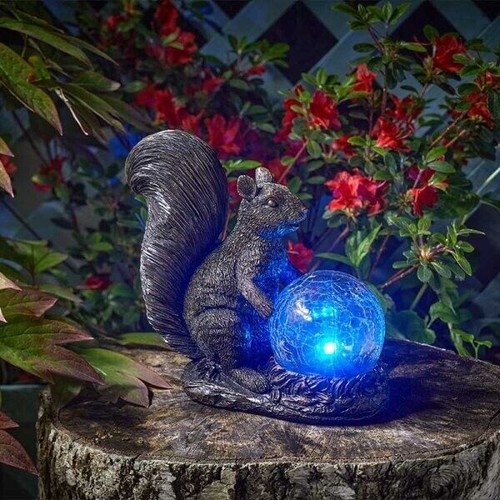 Solar garden ornament squirrel - solar,