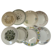 8 x Vintage Mismatched Dinner Plates Job Lot Wedding Tea Room Plate Bundle