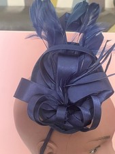 navy blue fascinator hats