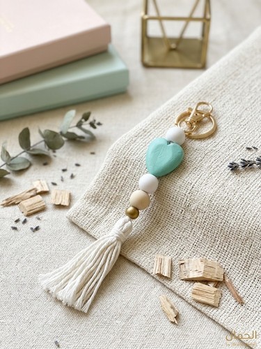 Cute pastel mint heart bead - cute,