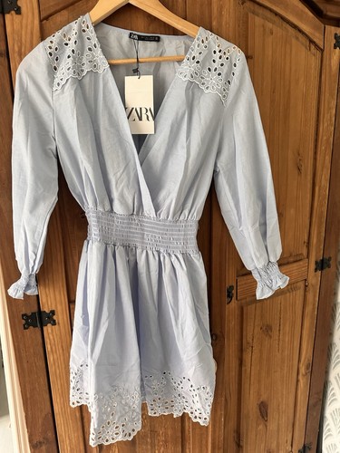 Ladies zara light blue dress - ladies,