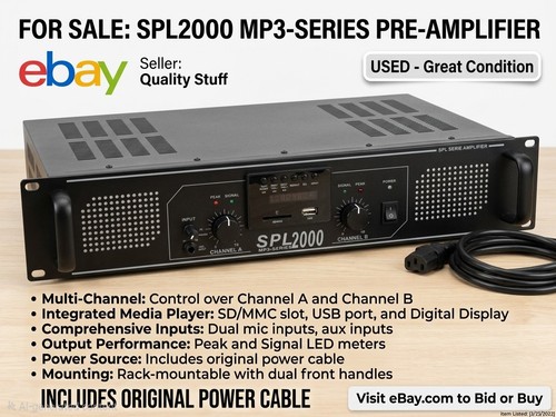 Skytec spl 2000 watt amplifier - spl,