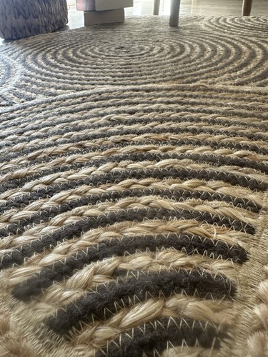 Handmade jute area rug - area, natural