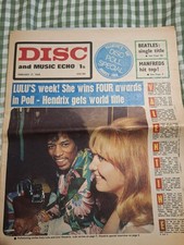 JIMI HENDRIX : DISC & MUSIC ECHO Magazine 17 FEBRUARY 1968 Beatles Lulu Mann NME