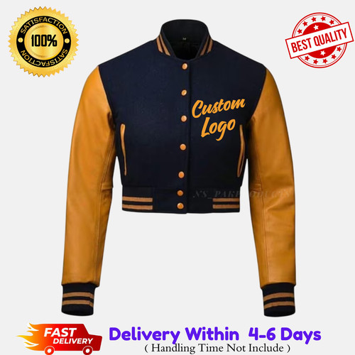 Women cropped varsity - varsity, jacket