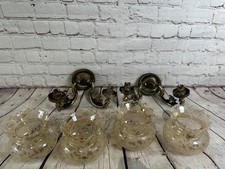 Pair Brass Effect Light Candle
