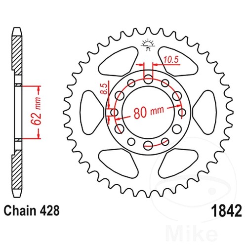 Rear sprocket tooth 428 - jt,