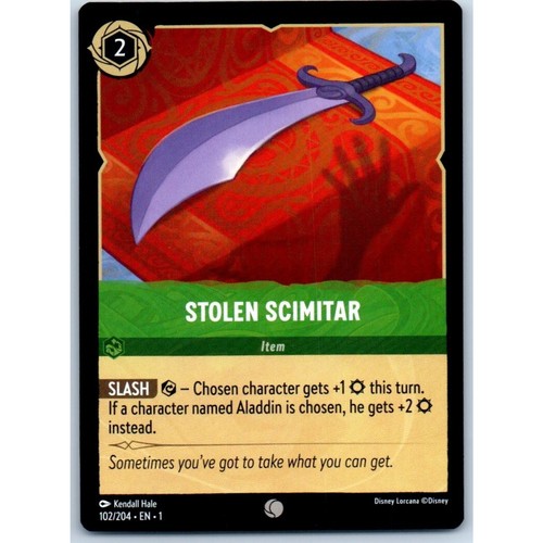 Stolen scimitar 102 204 disney - stolen, 102/204
