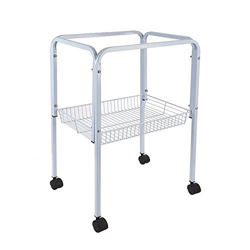 White bird cage - bird, stand
