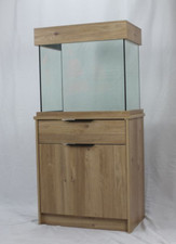 Ex Display AquaOne  Nash Oakstyle 110L Oak Fish Tank Aquarium Cabinet LED Light