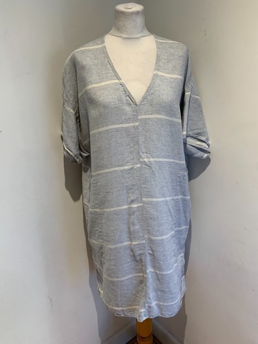 Oska blue linen - oska, dress