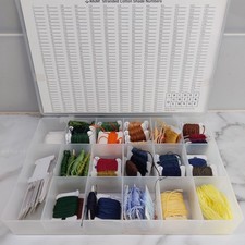Anchor Embroidery Thread Floss Organiser Storage Box & Contents