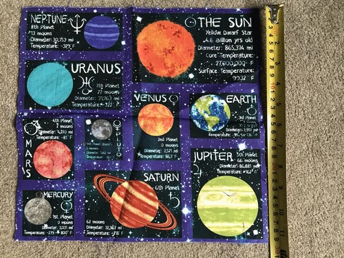 Space fabric quilt panel - space,