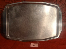 Large Vintage Stainless Steel Serving Tray Platter 9 by 13 inch