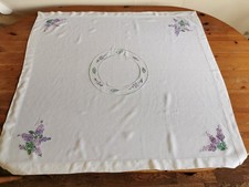 Old Hand Embroidered Table