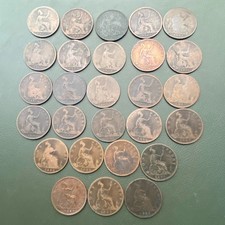 27x Victorian Pennies All