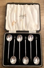 Antique Boxed Set of 6 Silver