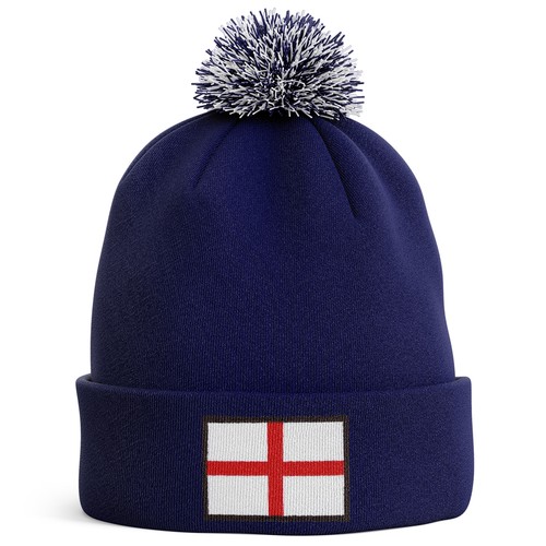 England embroidered bobble hat - england,
