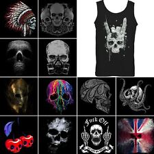 Skull Vest Mens Biker Tattoo